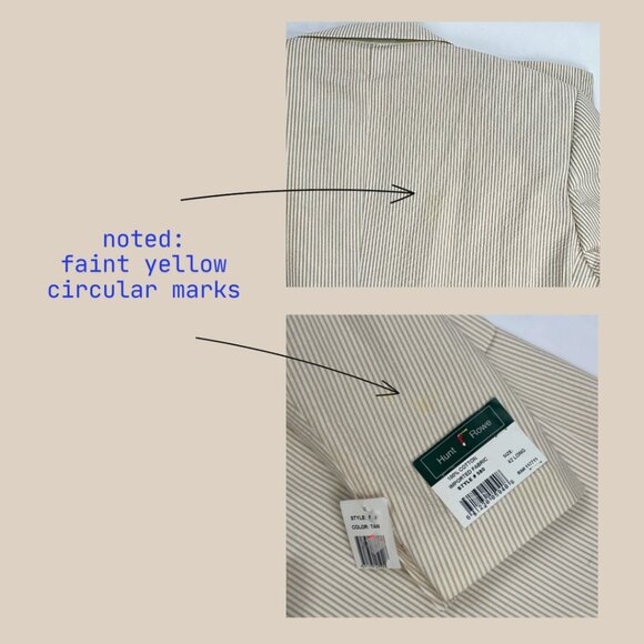 NWT Hunt Rowe Cream Pinstripe Sport Coat Classic Design 42L Lined - Picture 15 of 15